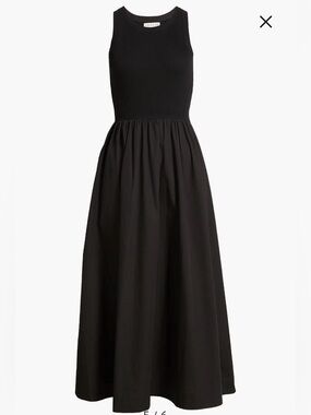 Moon River Black Ribbed Sleeveless Maxi